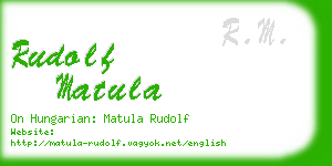 rudolf matula business card